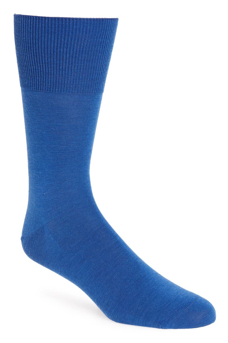 Airport Wool Blend Socks, Main, color, SAPPHIRE
