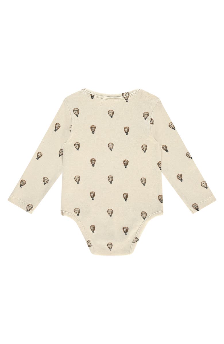 BABYFACE Hot Air Balloon Print Bodysuit, Alternate, color, Pearl