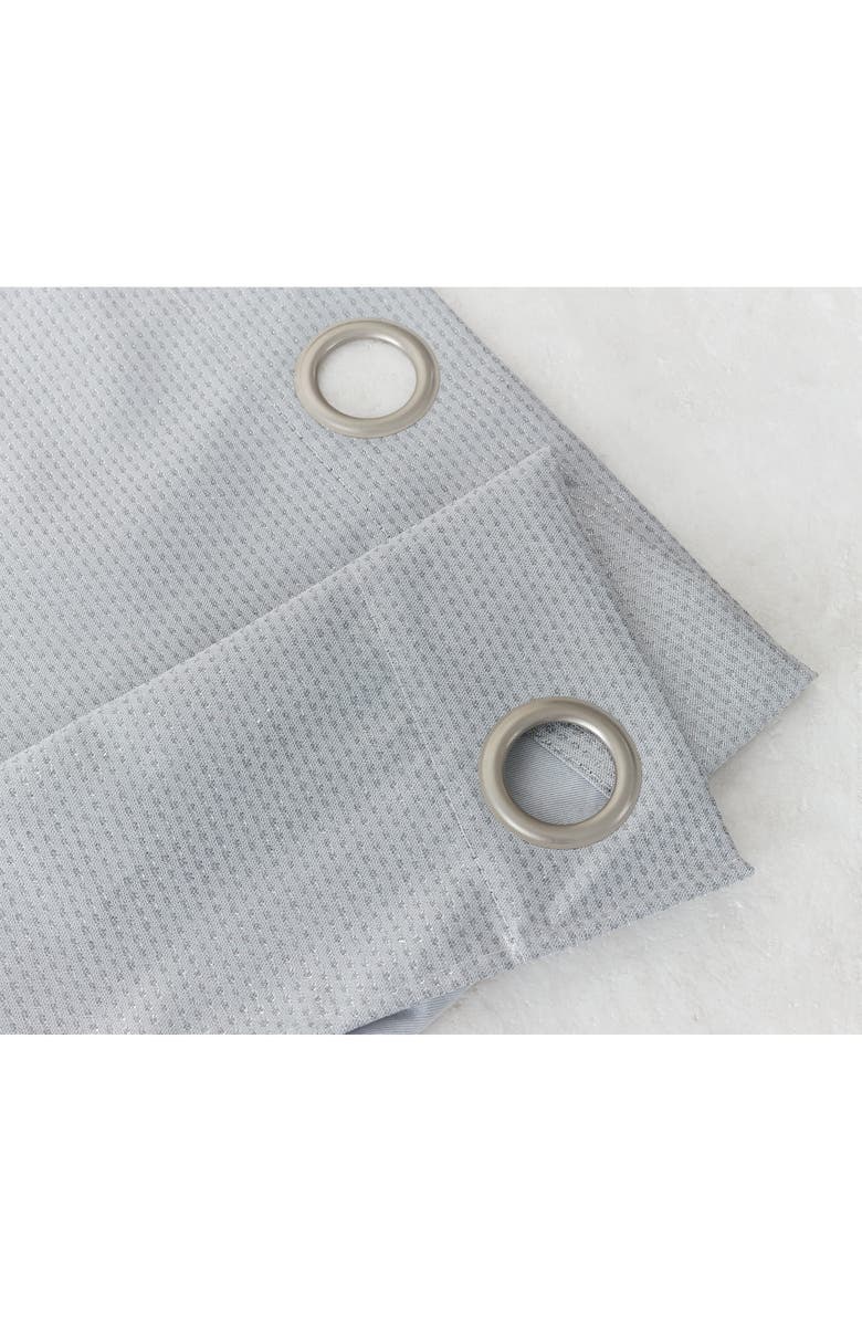 DAINTY HOME Stars Set of 2 Metallic Panel Curtains, Alternate, color, 