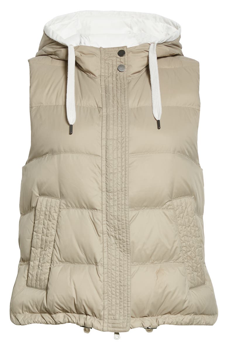 Brunello Cucinelli Bruno Cucinelli Hooded Down & Feather Fill Vest, Alternate, color,