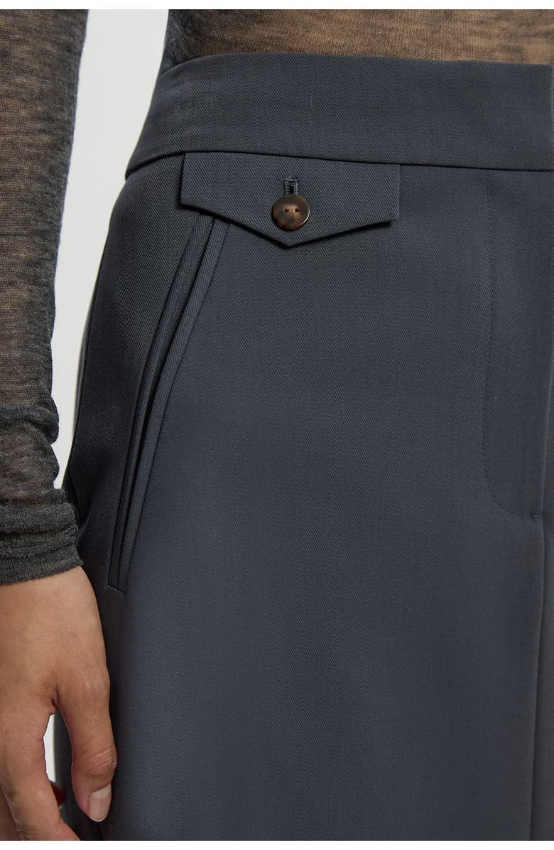 Karen Millen Tailored Twill Pencil Maxi Skirt, Alternate, color, Grey