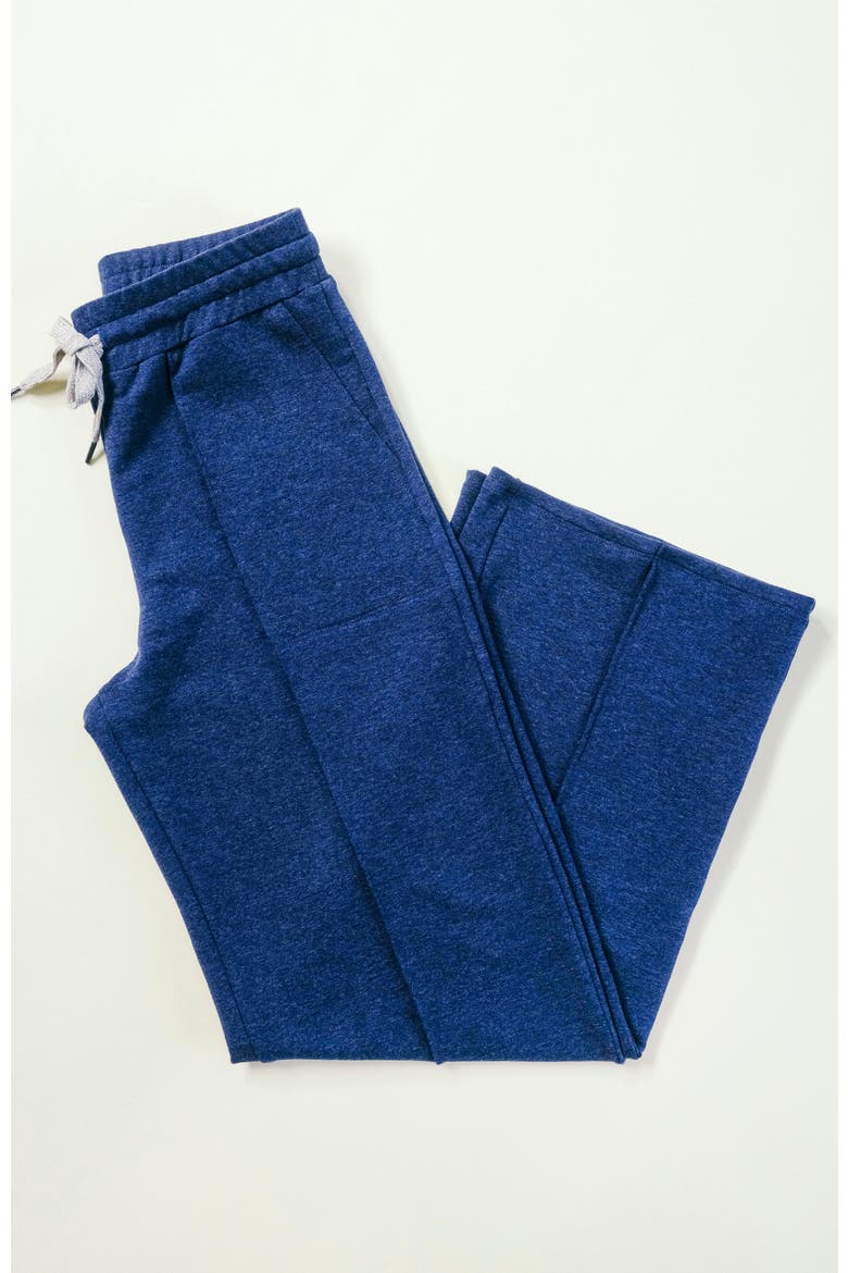 PLUS Betty Organic Cotton + Tencel Wide Leg Pant, Alternate, color, Heather Lake