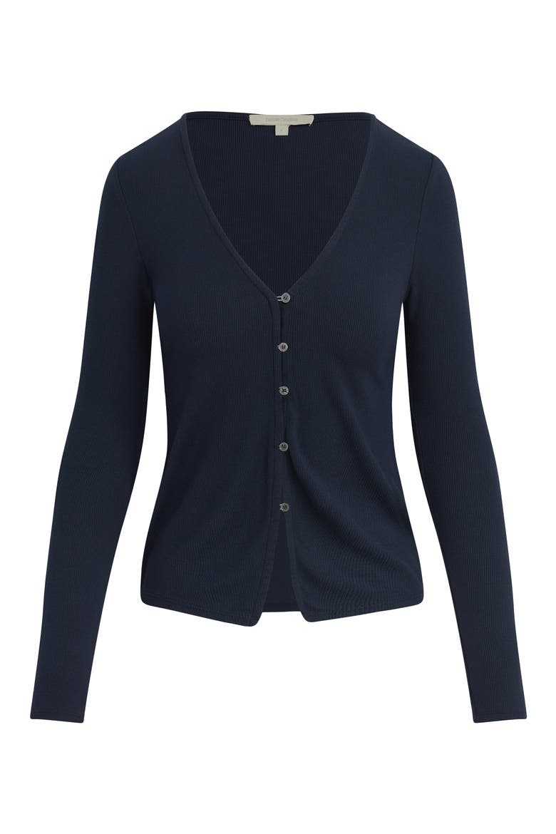 The Good Luck Long Sleeve Rib Top, Alternate, color, NAVY