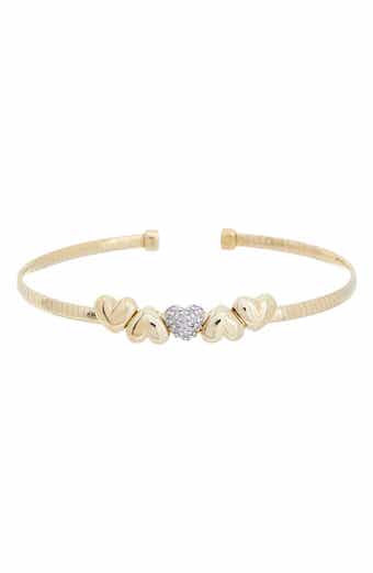 Diamond Heart Cuff Bangle