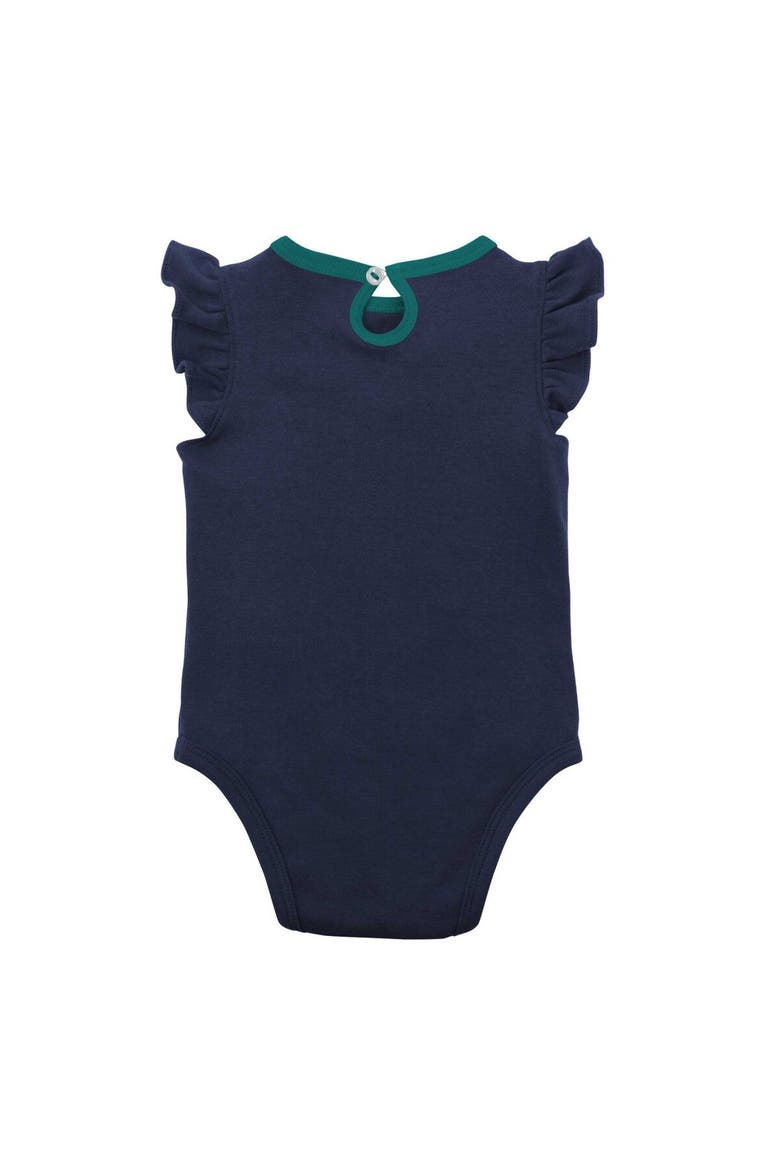 Girls Newborn & Infant Navy/Heather Gray Seattle Mariners Little Fan Two-Pack Bodysuit Set, Alternate, color, Navy