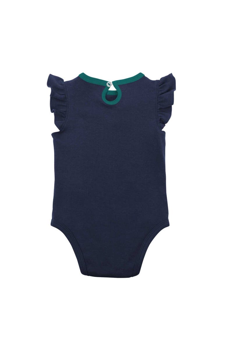 Outerstuff Girls Newborn & Infant Navy/Heather Gray Seattle Mariners Little Fan Two-Pack Bodysuit Set, Alternate, color, Navy