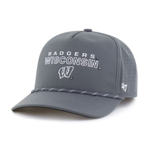 Men's '47  Gray Wisconsin Badgers Forward Vent Hitch Rope Adjustable Hat