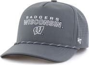 '47 Men's '47 Gray Wisconsin Badgers Forward Vent Hitch Rope Adjustable Hat