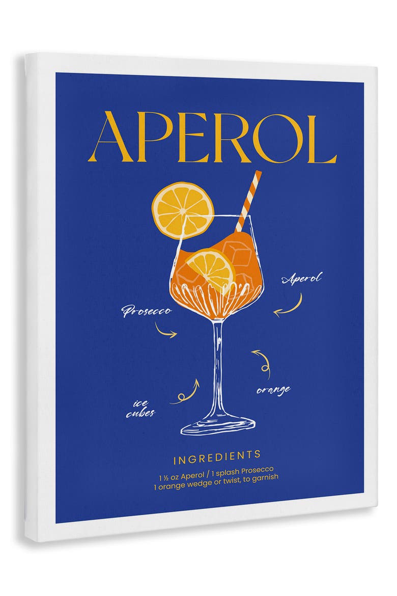 Aperol Cocktail Framed Art Print, Alternate, color, BLUE