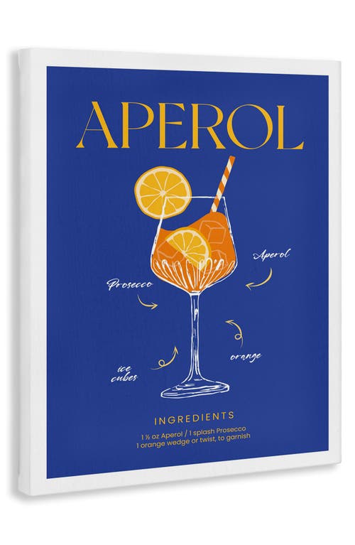 Stupell Industries Aperol Cocktail Framed Art Print In Blue