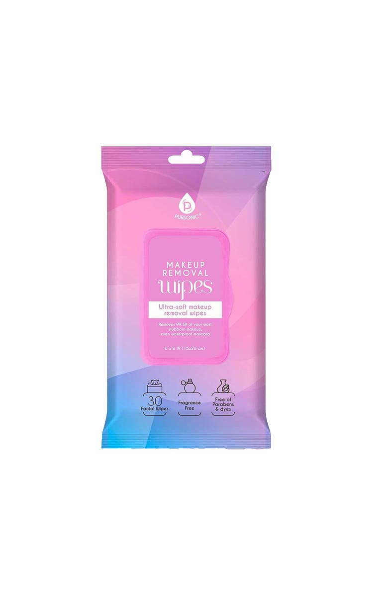 PURSONIC Makeup Removal Wipes 12 Pack, Main, color, Pink