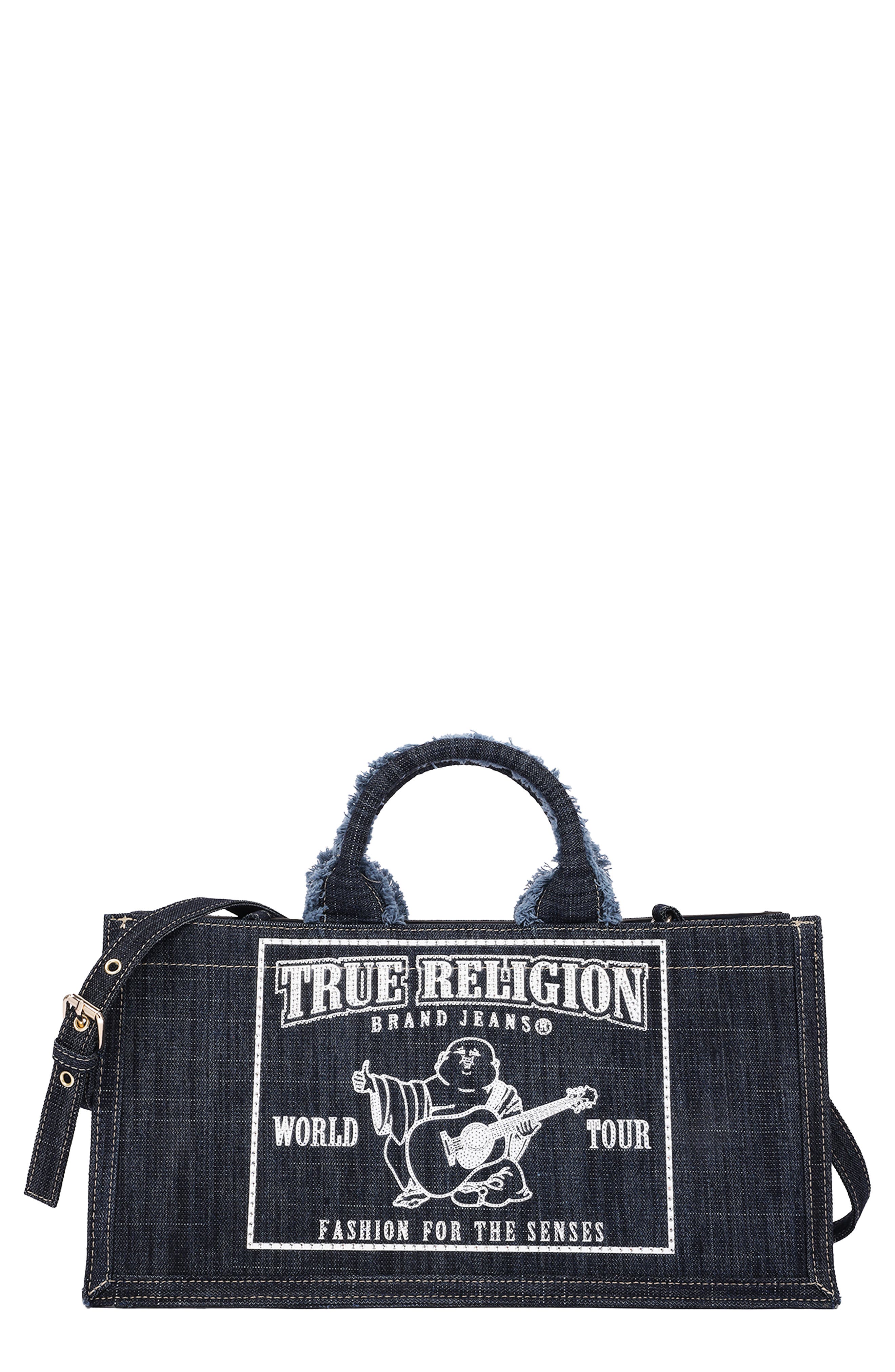 Bling Buddha East/West Denim Tote