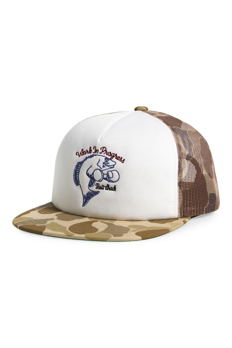 Graphic Logo Trucker Hat, Main, color, CAMO DUCK DESERT