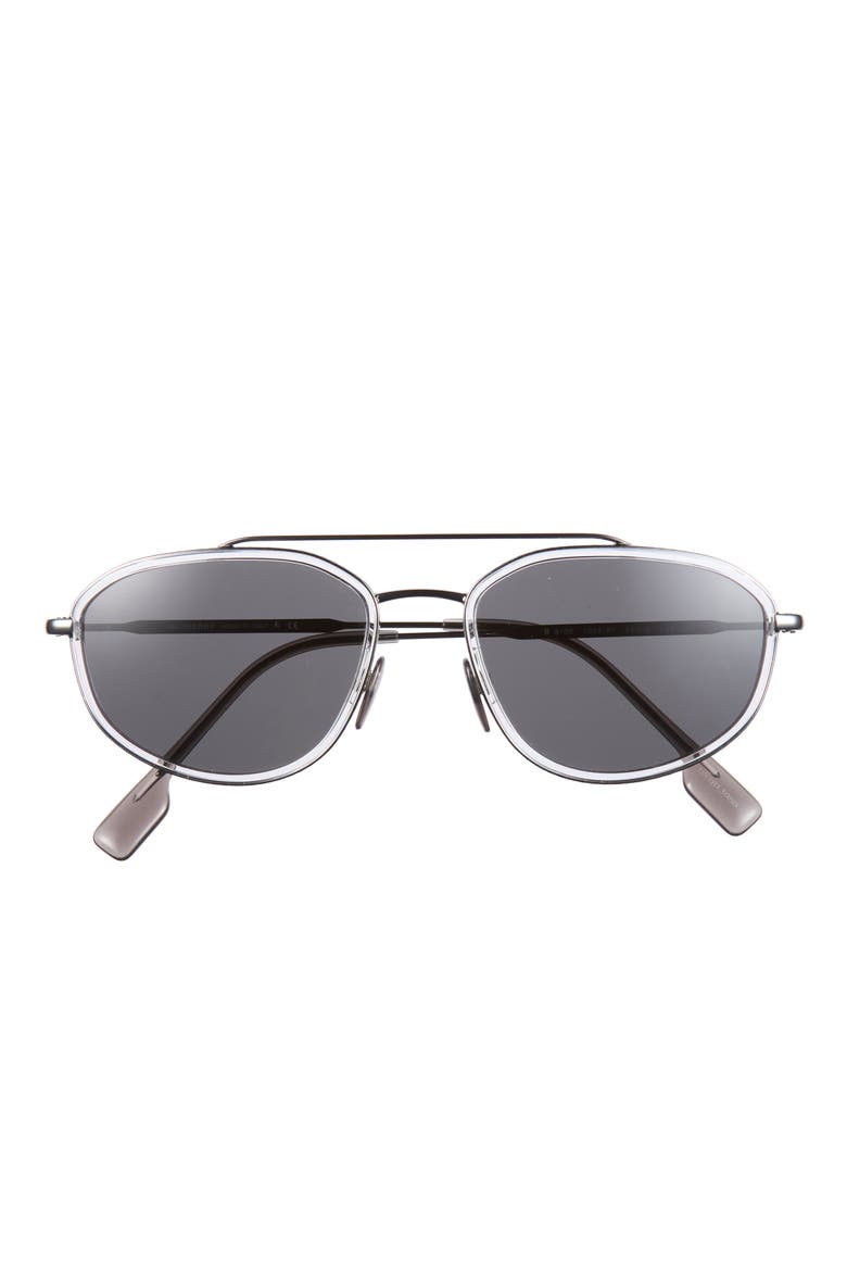 56mm Modified Oval Sunglasses, Main, color, GUNMETAL