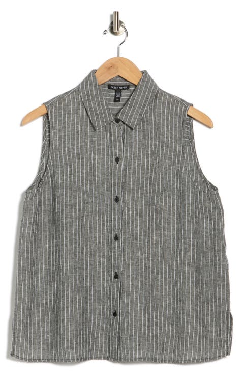 Classic Collared Organic Linen Shirt