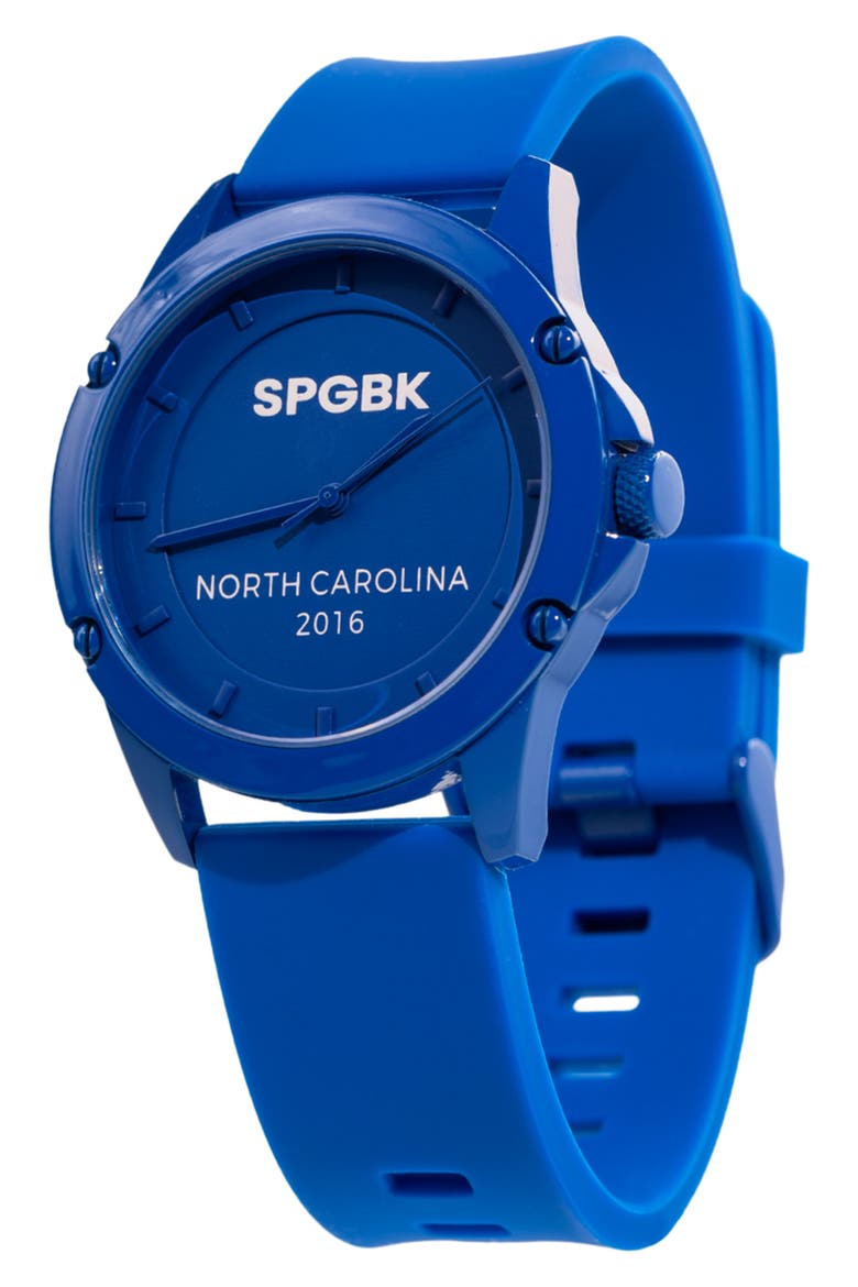 Blueberry Silicone Strap Watch, 44mm, Main, color, ROYAL BLUE