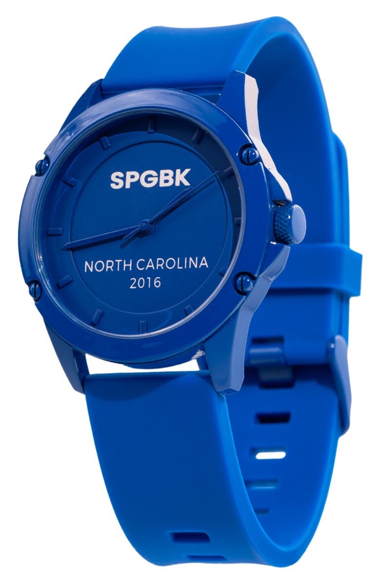 SPGBK Watches Blueberry Silicone Strap Watch, 44mm, Main, color, Royal Blue