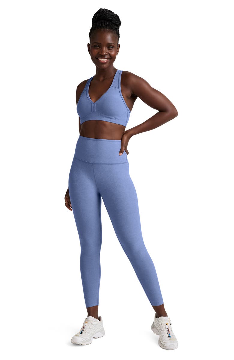 Beyond Yoga Lift Your Spirits Sports Bra, Alternate, color, Washed Denim