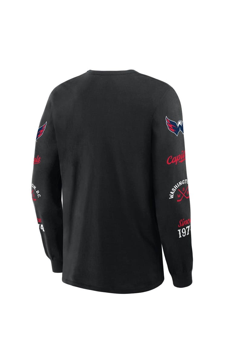 FANATICS Men's Fanatics Black Washington Capitals Boxed In Legacy Long Sleeve T-Shirt, Alternate, color, Black
