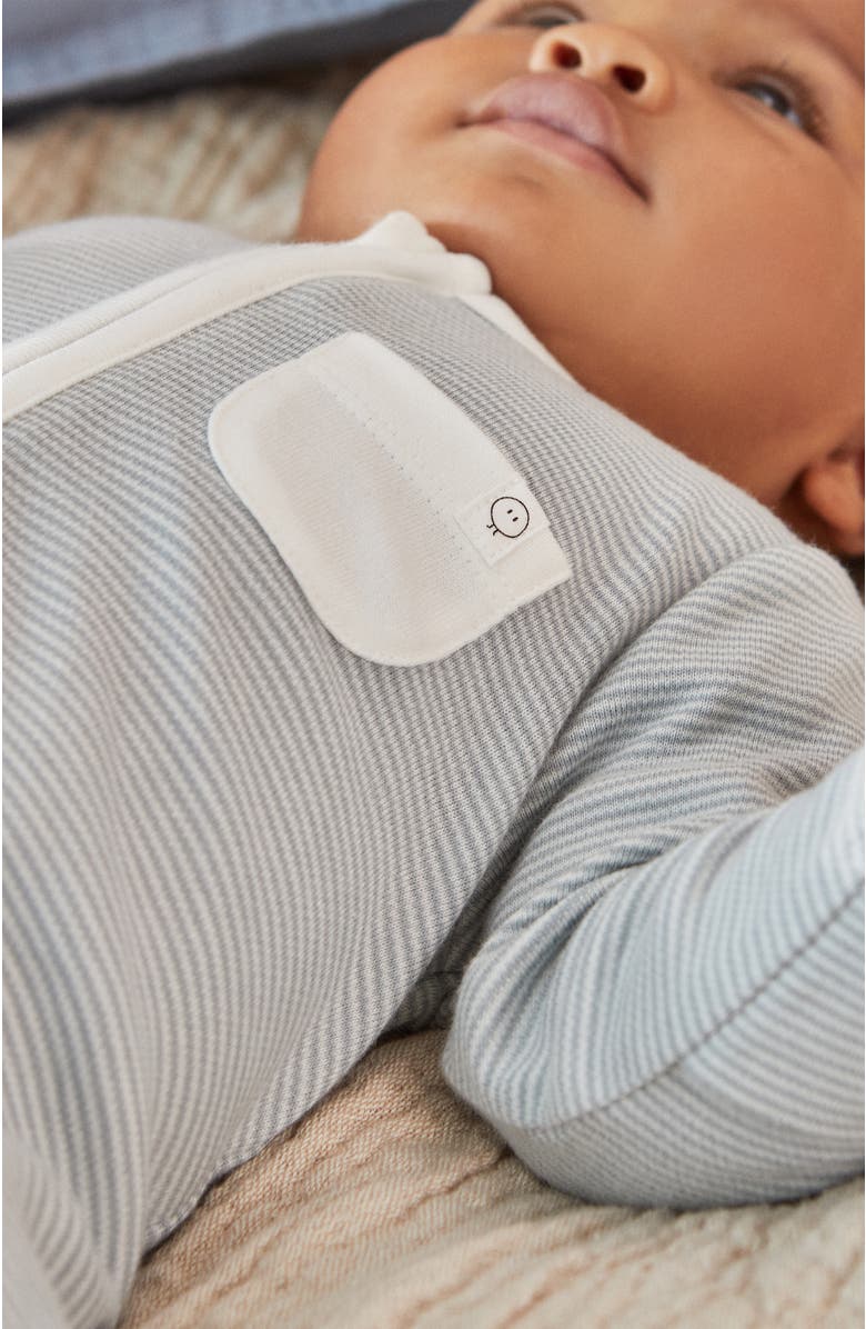 MORI Two Way Zip-Up Romper, Alternate, color, Blue Stripe