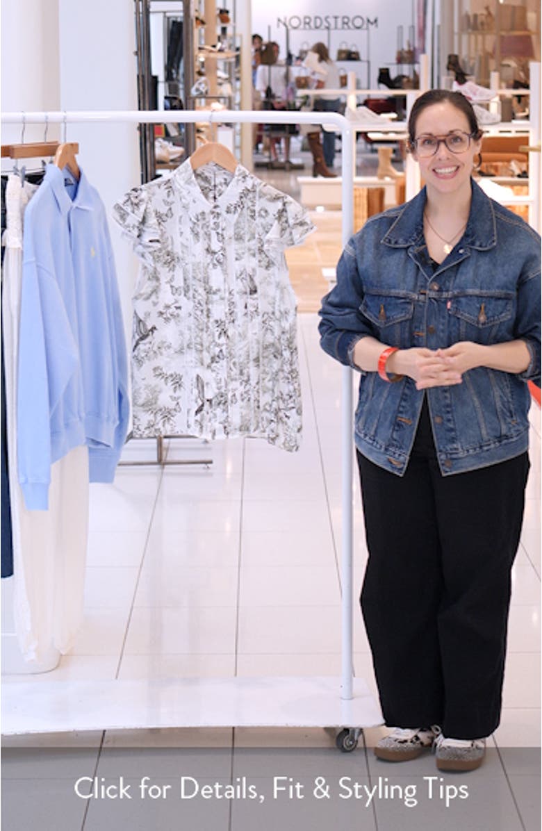 Minda Ruffle & Lace Silk Shirt, sales video thumbnail