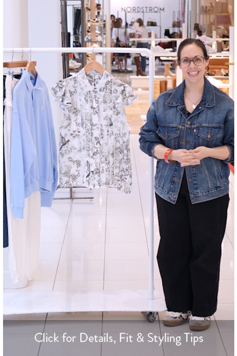Minda Ruffle & Lace Silk Shirt video