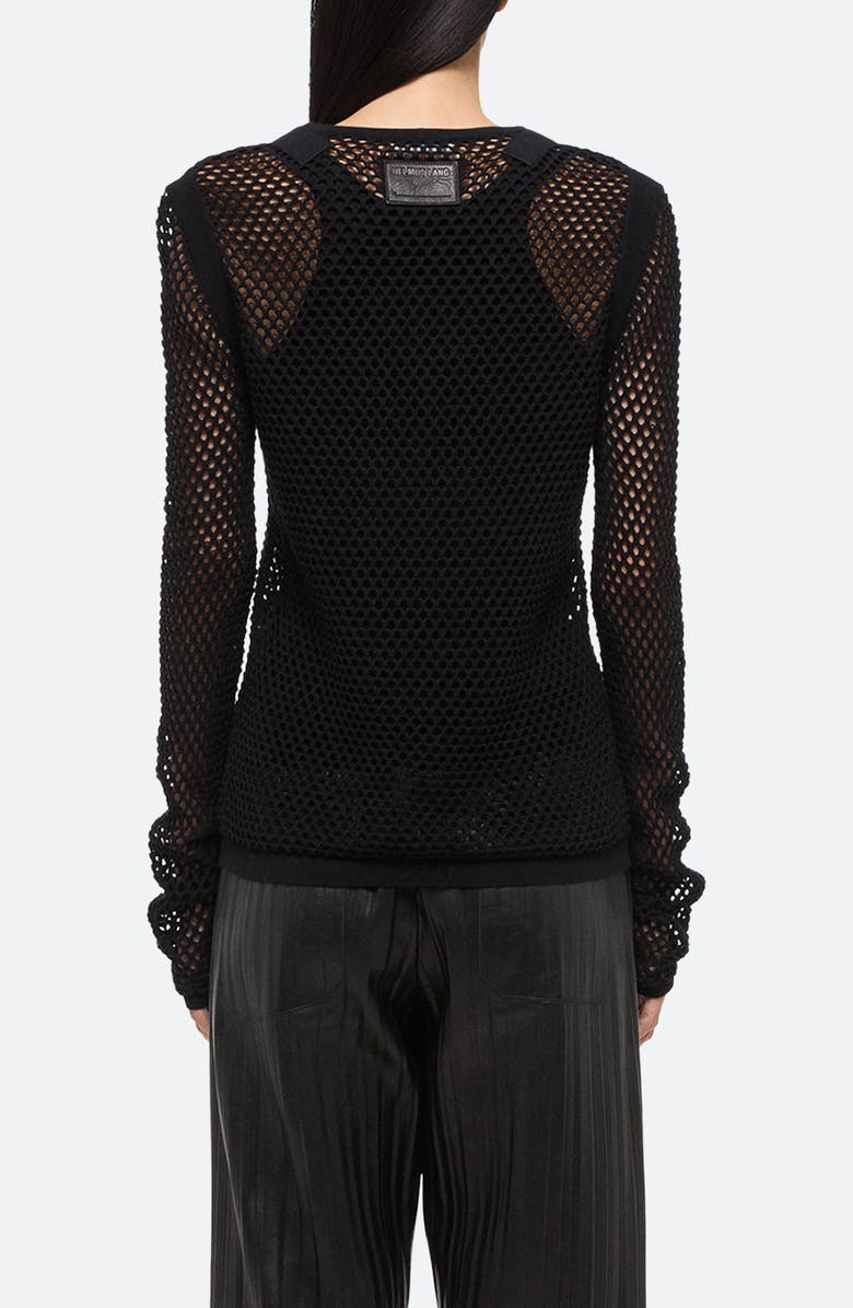 Helmut Lang Mesh Cotton Knit Top, Alternate, color, 