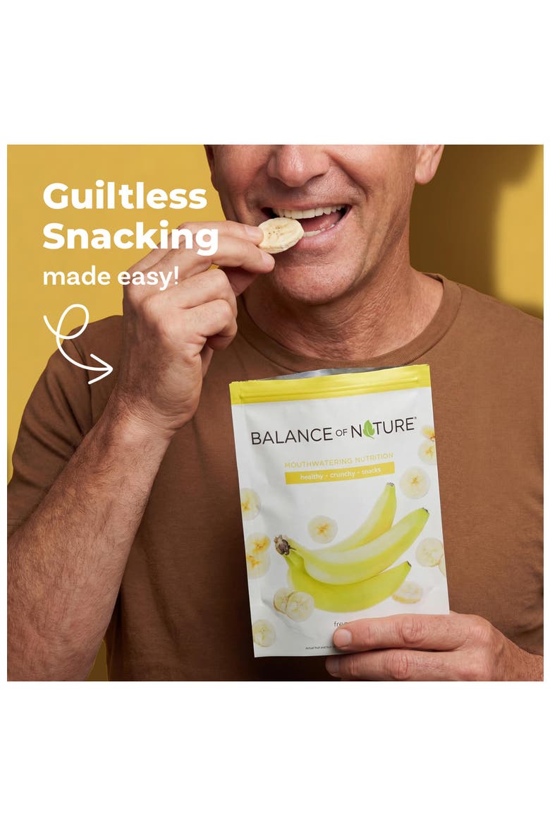 Freeze Dried Banana Slices Real Fruit Snack Five Pack, Alternate, color, None