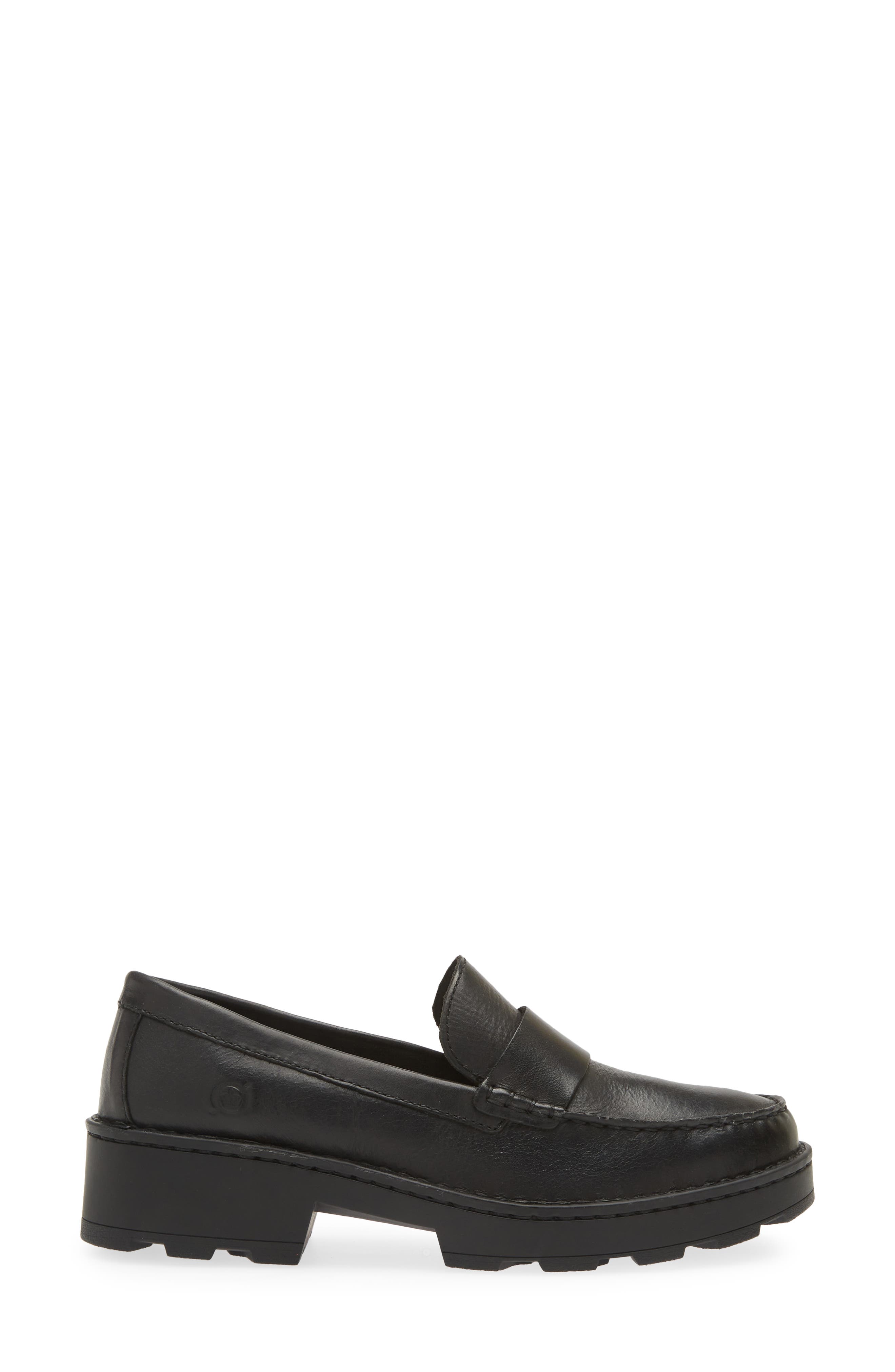 Børn Celeste Lug Loafer, Alternate, color, Black Fullgrain