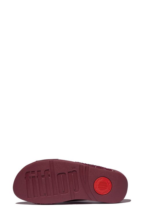 Fitflop Lulu Crystal Embellished Slide Sandal In Luxe Plum