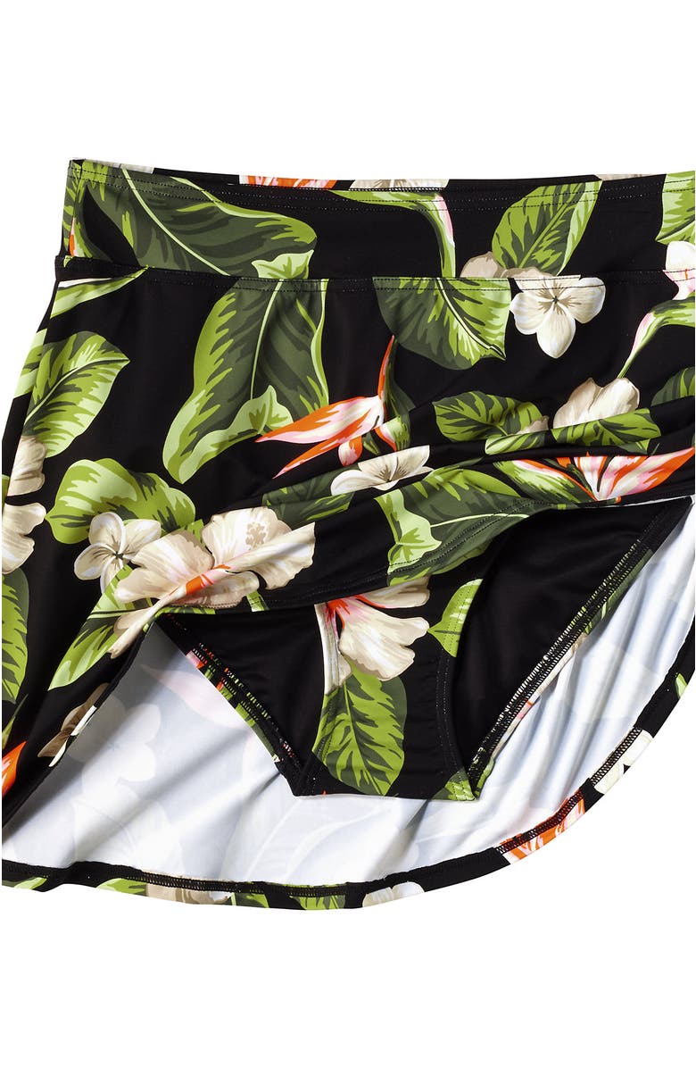 Lands' End Swim Skirt Swim Bottoms, Alternate, color, Hibiscus Floral/Black