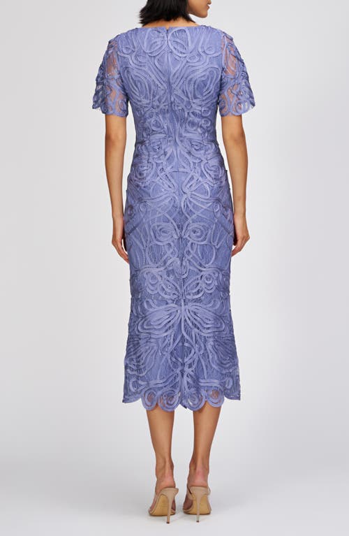 Js Collections Camila Soutache Cocktail Dress In Bleached Denim