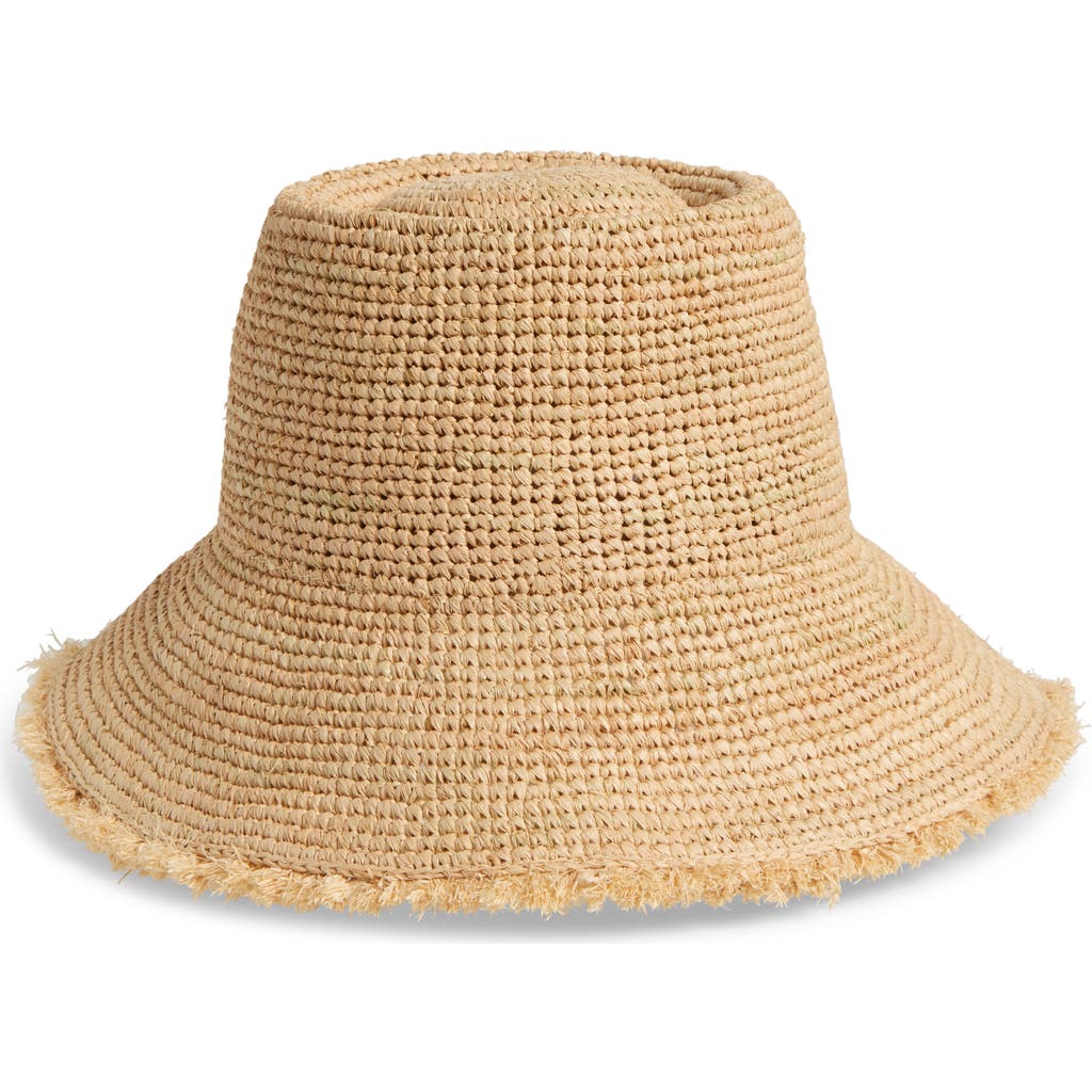L*space Lspace Carmel Island Raffia Bucket Hat In Natural