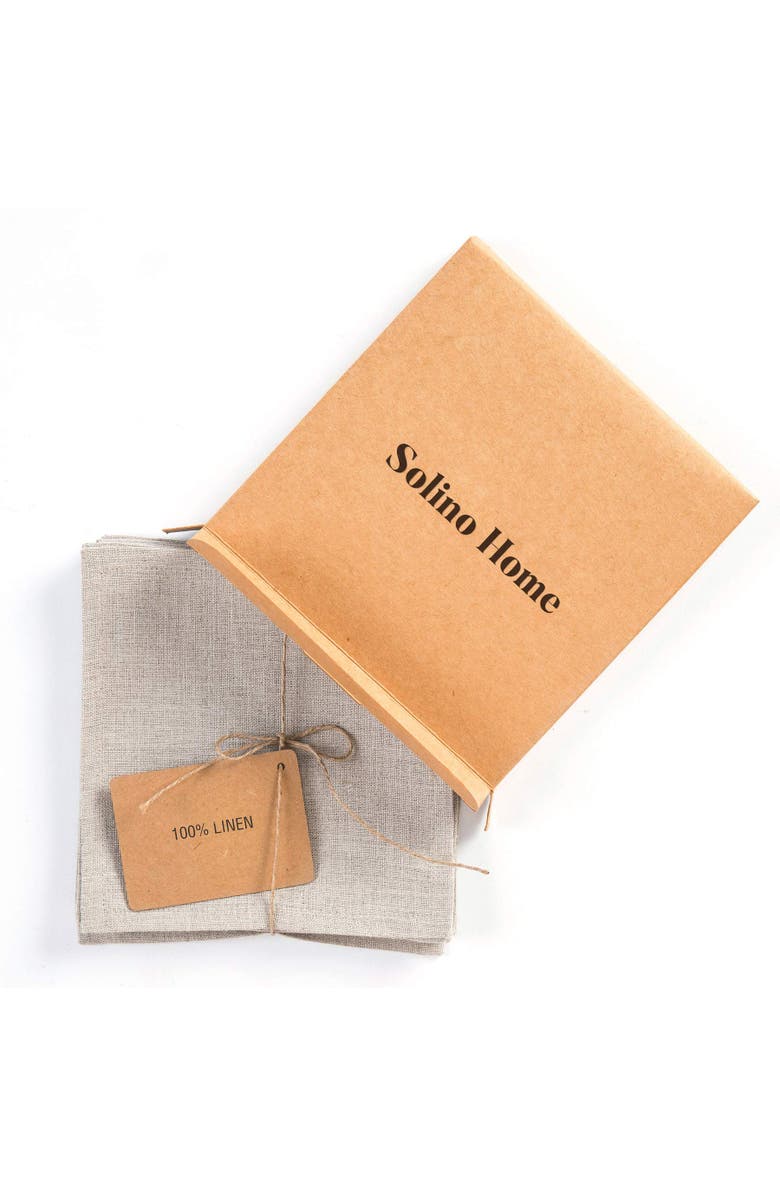 Solino Home Linen Cocktail Napkins - Fete, Alternate, color, Natural