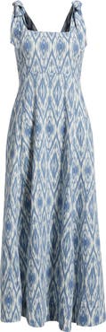 Treasure & Bond Floral Linen Blend Maxi Sundress