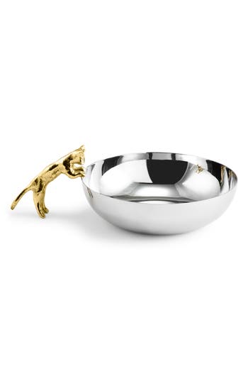 Michael Aram Micheal Aram Cat Bowl In Silver