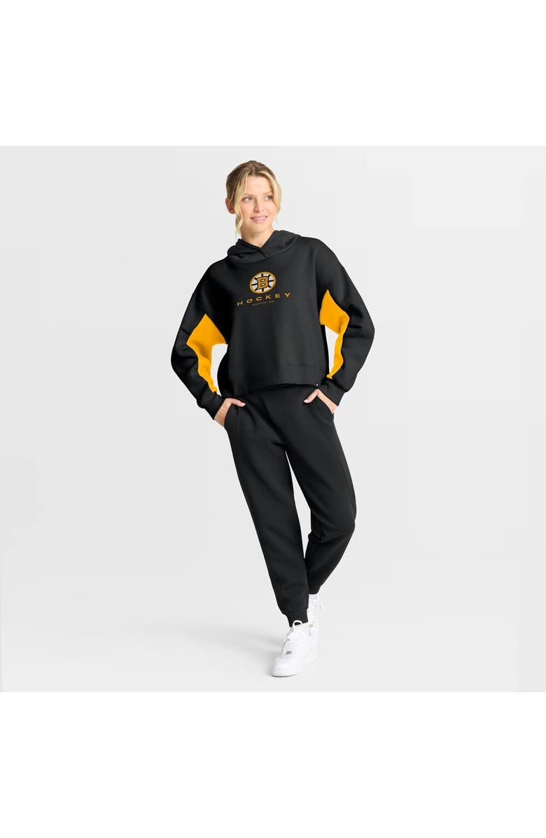 FANATICS Women
s Fanatics  Black Boston Bruins Back Check Boxy Hoodie, Alternate, color, Black