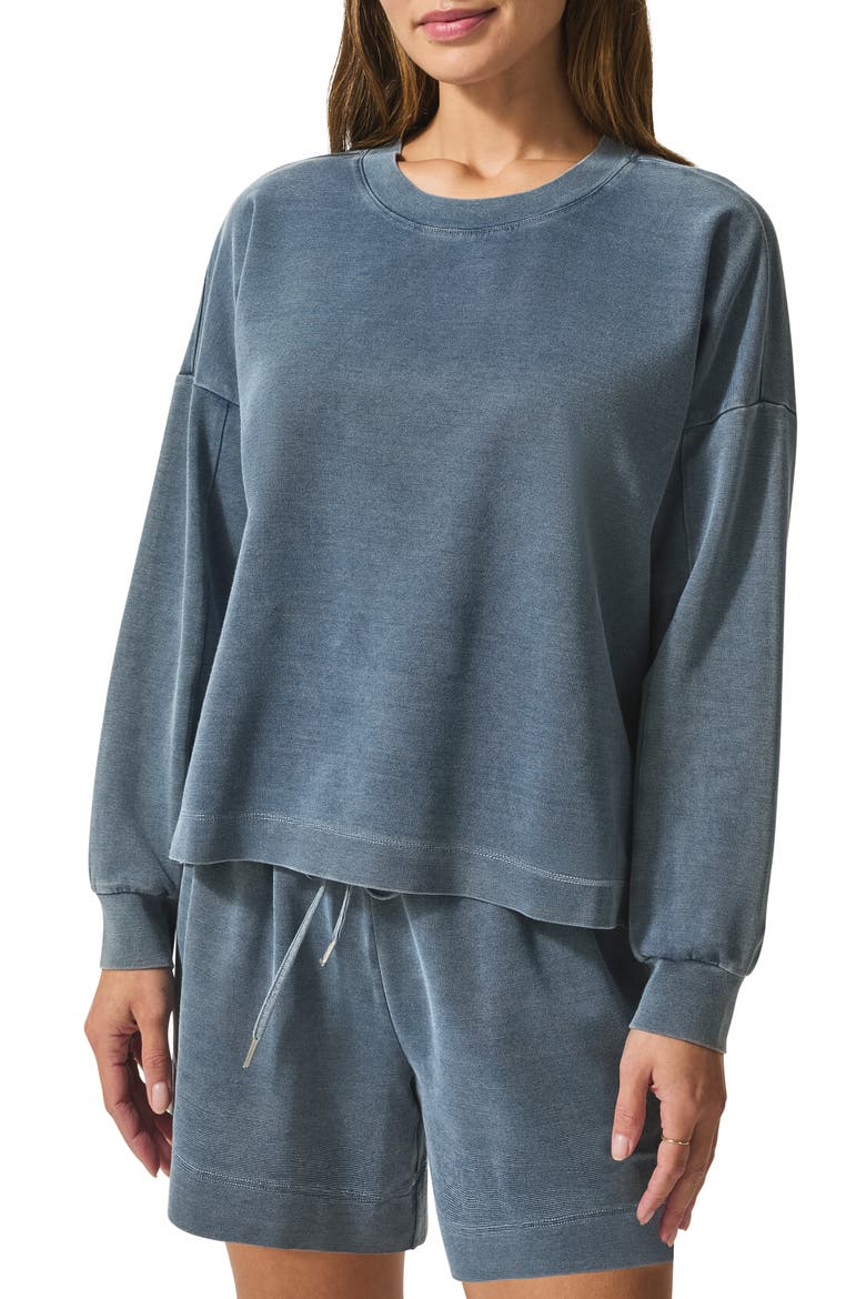 Indigo Crewneck Sweatshirt, Main, color, INDIGO