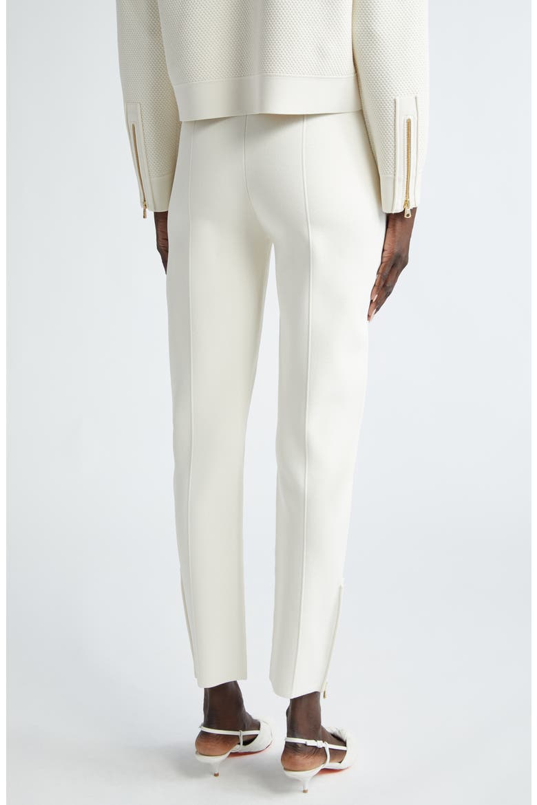 Pebble Texture Double Face Knit Pants, Alternate, color, ECRU