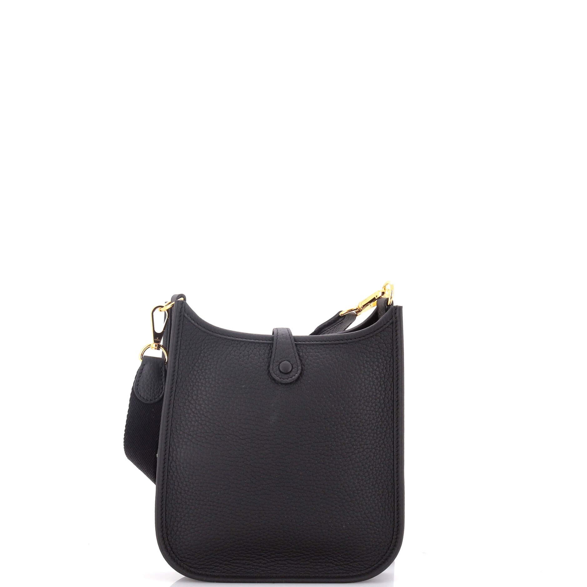 Pre-Owned Hermes Evelyne Bag Gen III Clemence TPM, Alternate, color, Noir