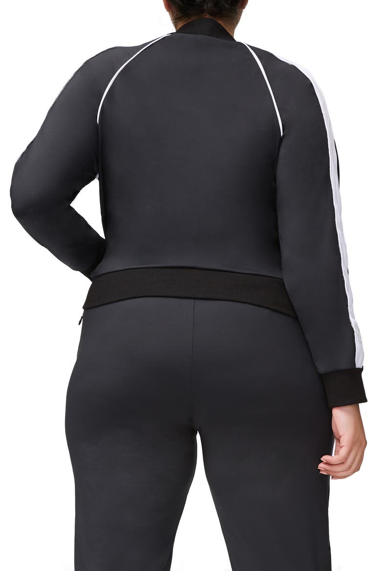 Piped Bomber Jacket, Alternate, color, BLACK001