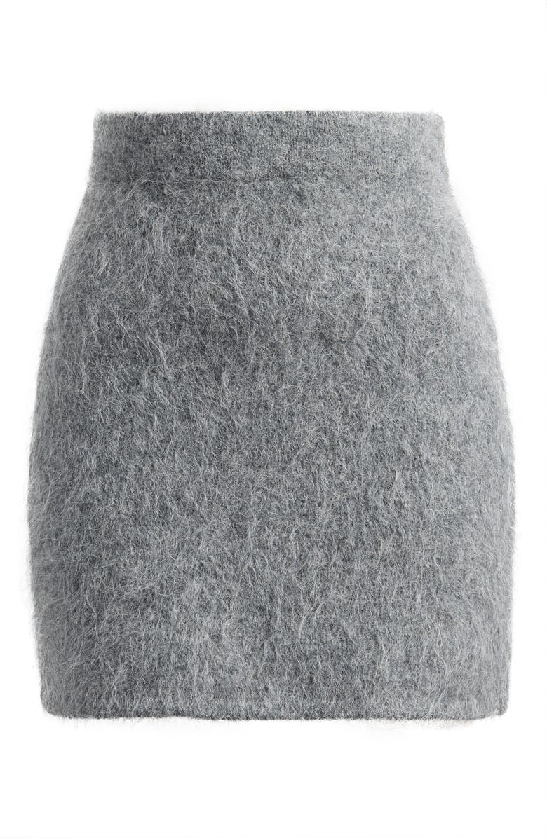 Marine Layer Suri Alpaca Blend Skirt, Alternate, color, Charcoal