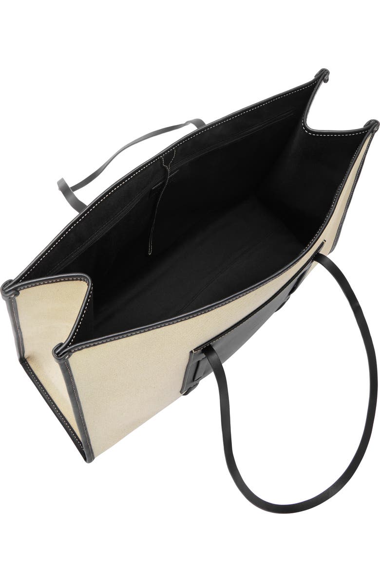 DeMellier Large Capri Canvas Tote, Alternate, color, Salt/ Pepper/ Black