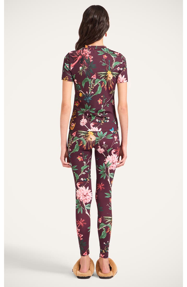 La DoubleJ Leggings, Alternate, color, Zooflora Bordeaux