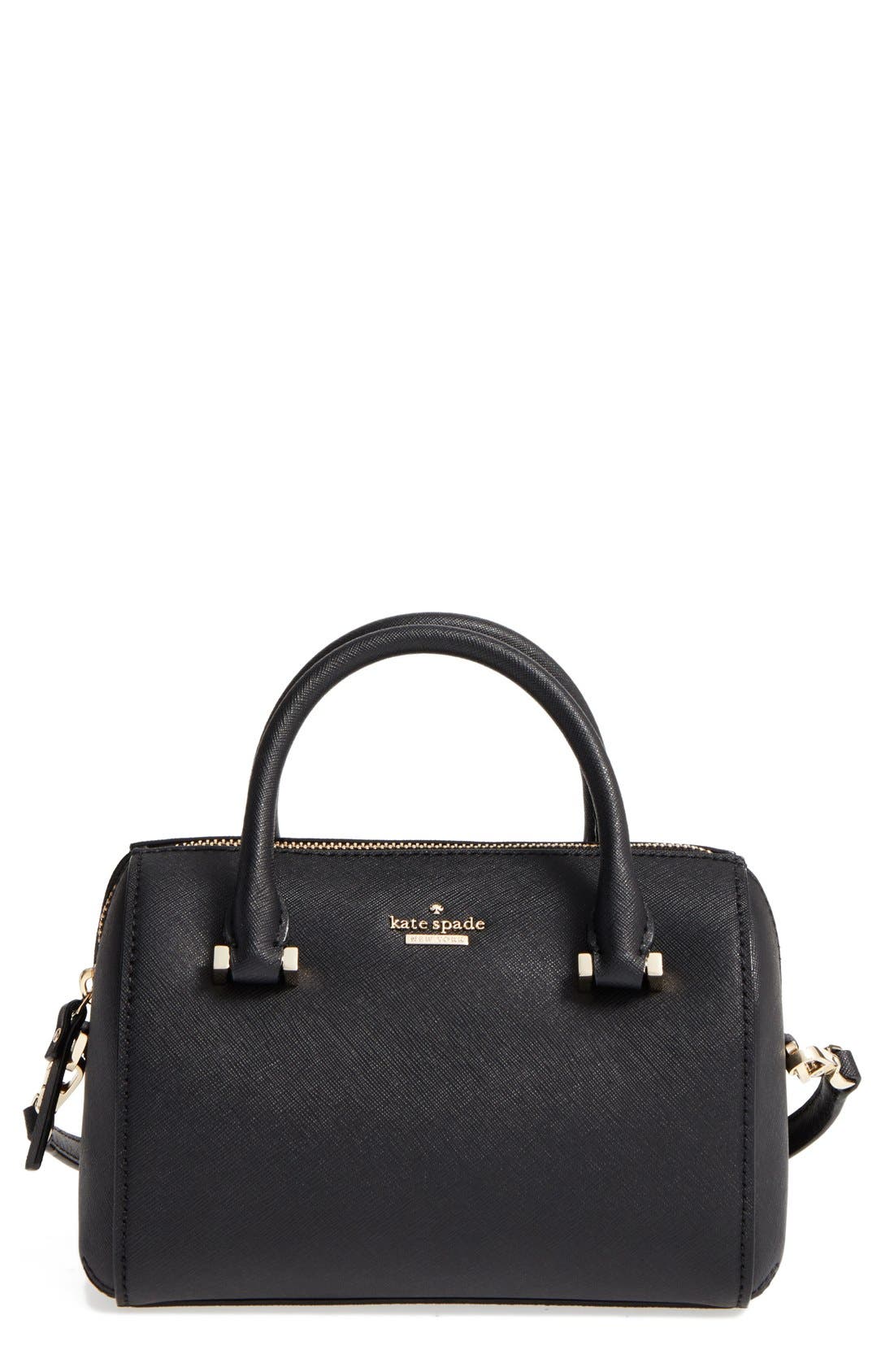 cameron street lane leather satchel, Main, color, BLACK