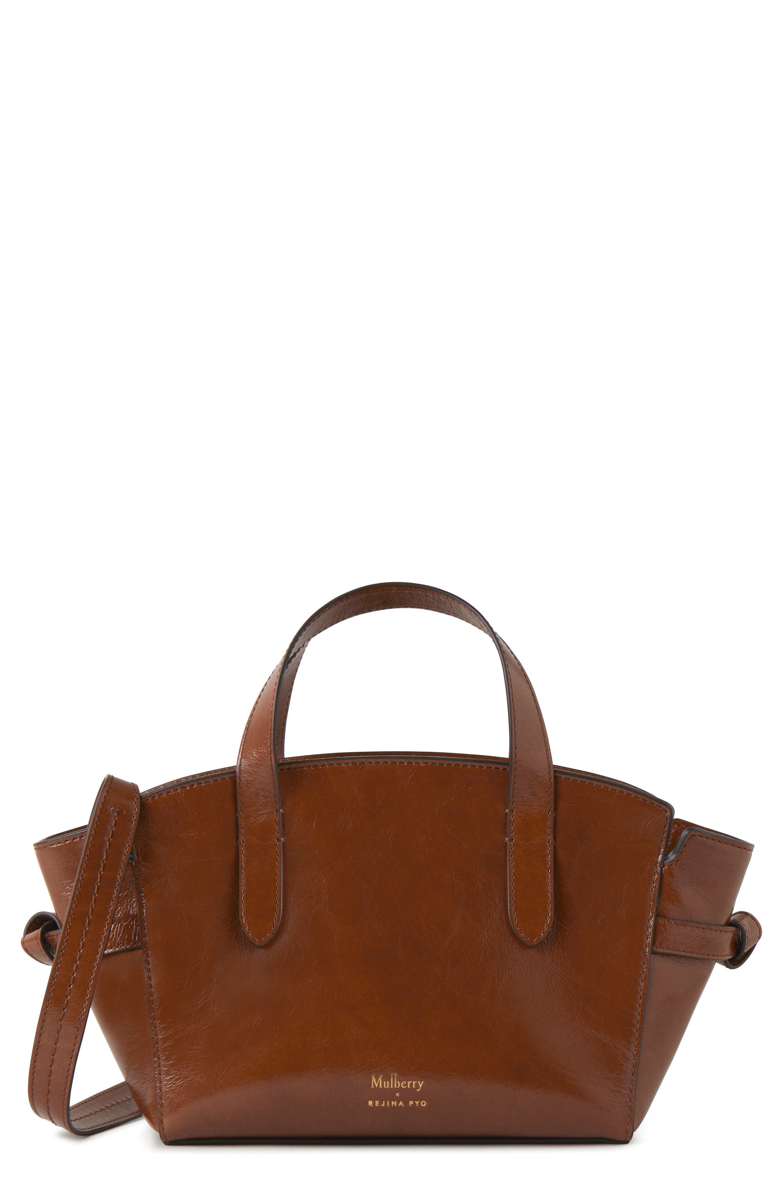 x Rejina Pyo Clovelly Leather Top Handle Bag, Main, color, OAK