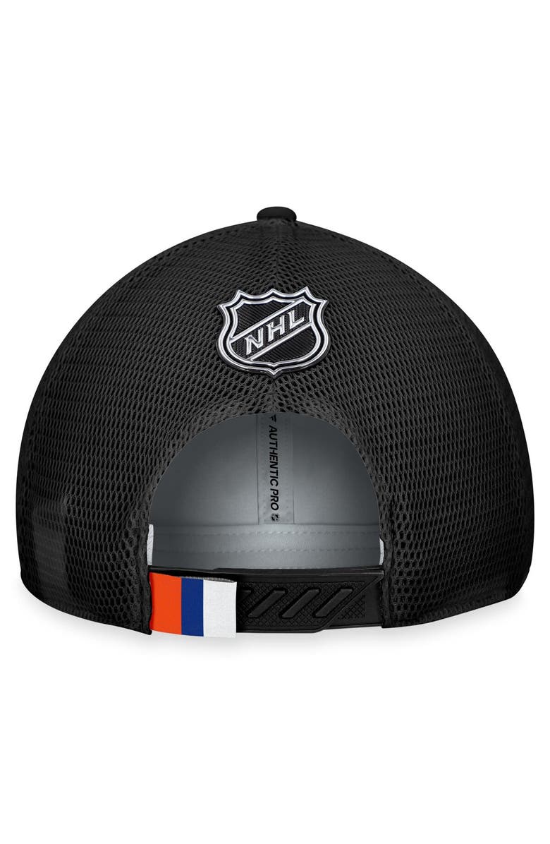 FANATICS Men's Fanatics Branded Gray/Black New York Islanders Authentic Pro Home Ice Trucker Adjustable Hat, Alternate, color,