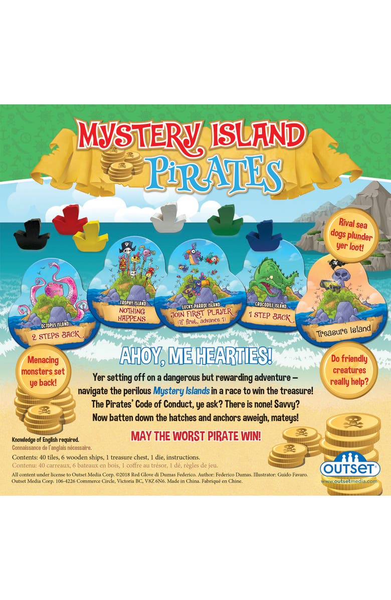 Outset Mystery Island Pirates Tile Game, Alternate, color, Multicolored