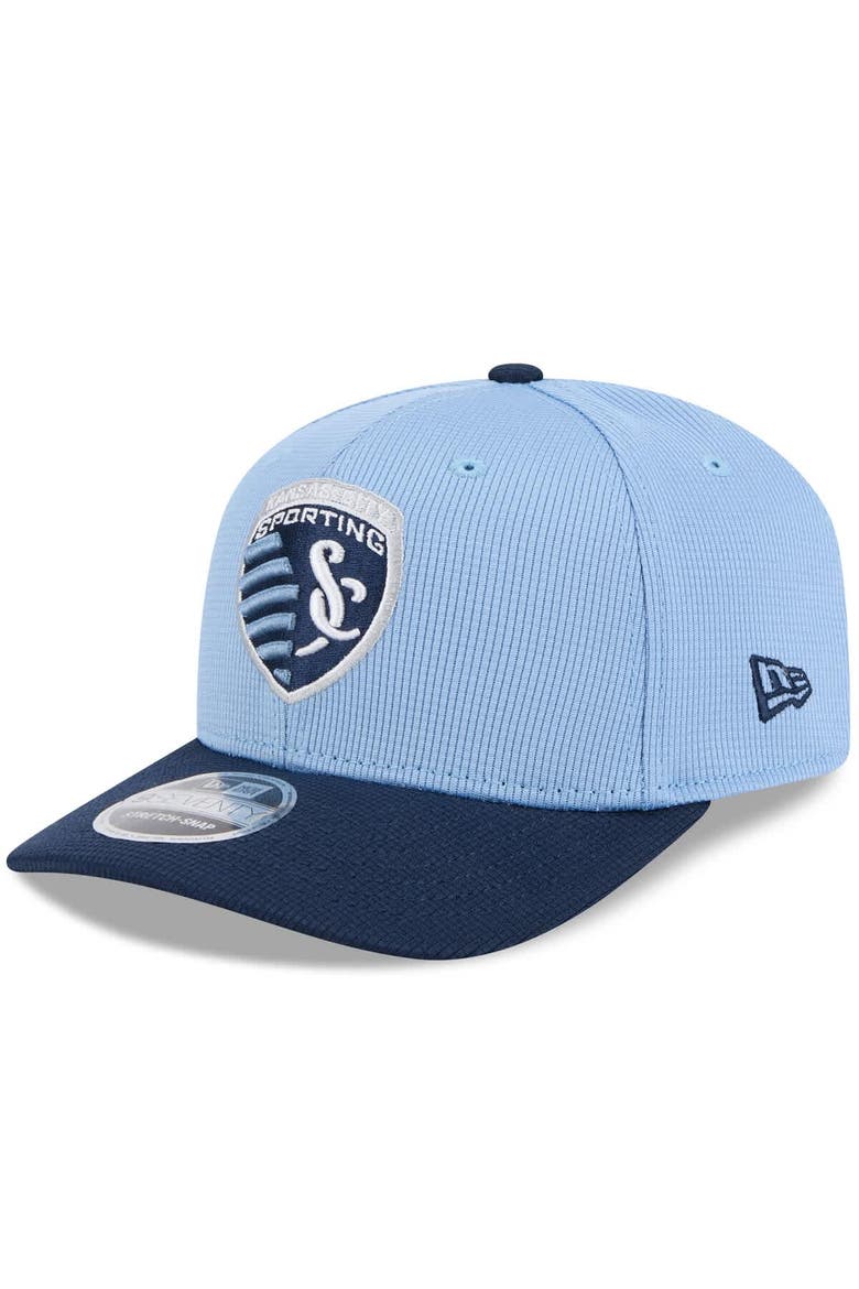 Men's New Era  Sky Blue/Navy Sporting Kansas City 2025 Jersey Hook 9SEVENTY Stretch-Snap Hat, Alternate, color, Light Blue