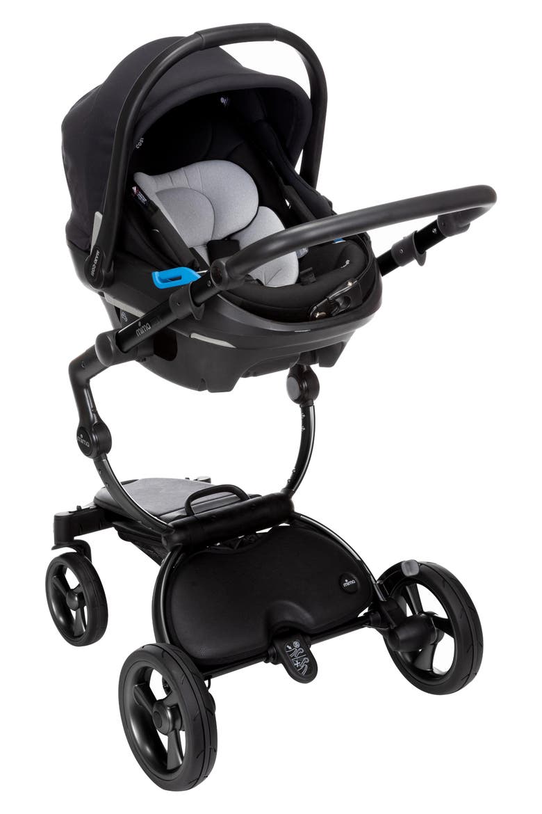 Xari 4G Chassis Stroller & Maxi-Cosi® Coral XP Infant Car Seat Travel System, Alternate, color, BLACK SNOW-WHITE BLACK BLACK